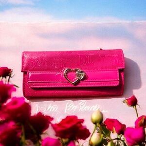 NWT Juicy Couture Pink Flap Clutch Bag 8"Lx4"H NEW With Tags